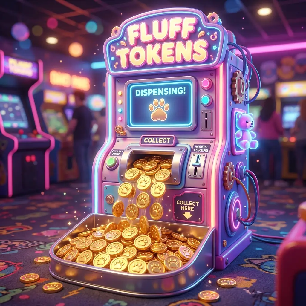 Floating 3D Fluff Tokens